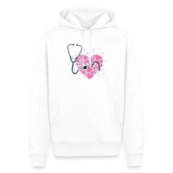 Neuheit Blutdruckmessgerät Arzt Arzt - Männer Premium Bio Hoodie - Weiß - Vorne - Nico (187cm)