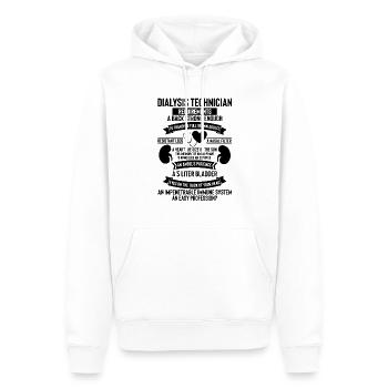 Nouveauté Technicien en dialyse Exigence Rein - Sweat à capuche Premium bio Homme - blanc - Devant - Nico (187cm)