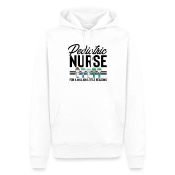 Nouveauté Infirmière pédiatrique Pédiatre Médecin de famille - Sweat à capuche Premium bio Homme - blanc - Devant - Nico (187cm)
