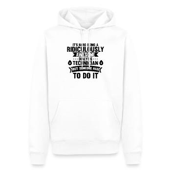 Nouveauté Génial Dialyse Technicien Rein - Sweat à capuche Premium bio Homme - blanc - Devant - Nico (187cm)