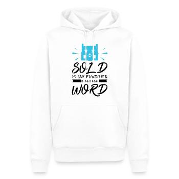 ME 3418 01Hilarious Realty ist mein Favorit - Männer Premium Bio Hoodie - Weiß - Vorne - Nico (187cm)