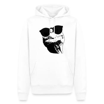 Turtle Sunglasses Turtles black white - Men’s Premium Organic Hoodie - white - Front - Nico (187cm)