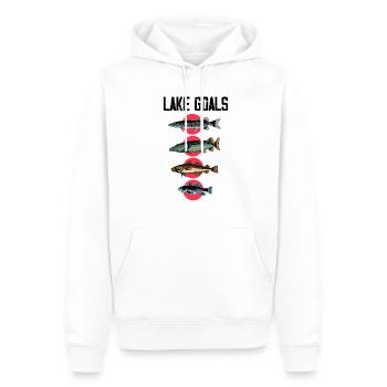 Novelty Lake Goals Angling cTrawling Enthusiast - Men’s Premium Organic Hoodie - white - Front - Nico (187cm)