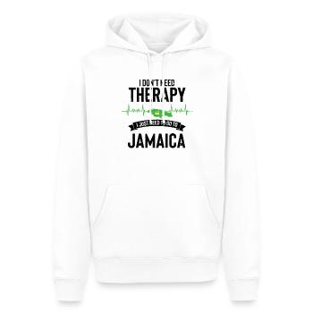 Novelty Jamaica Heartbeat Leisure Lover Getaway - Men’s Premium Organic Hoodie - white - Front - Nico (187cm)