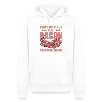 Urkomisches Speckfleisch Schweinefleisch Gammon geräucherte Pancetta - Männer Premium Bio Hoodie - Weiß - Vorne - Nico (187cm)