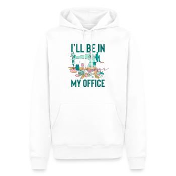 Humorvolles Nähen, Quilten, Schneidern, Emroid - Männer Premium Bio Hoodie - Weiß - Vorne - Nico (187cm)