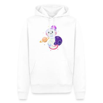 Humorous Galaxies Planets Spaceman Adorable - Men’s Premium Organic Hoodie - white - Front - Nico (187cm)