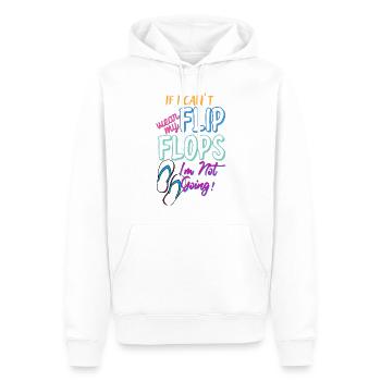Neuheit, wenn ich meine Flops nicht tragen kann, gehe ich nicht - Männer Premium Bio Hoodie - Weiß - Vorne - Nico (187cm)