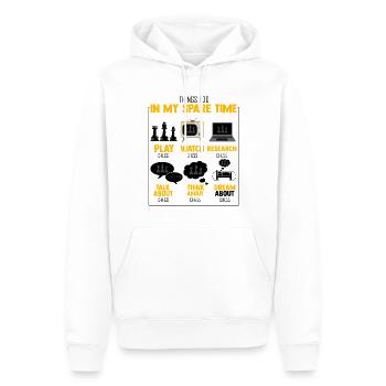 Humorous Thing Do My Spare Times Play Board Sport - Men’s Premium Organic Hoodie - white - Front - Nico (187cm)