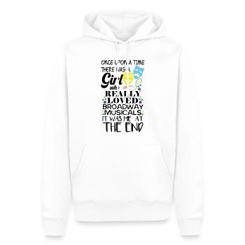 Nouveauté Il y avait une fille qui aimait Broadway - Sweat à capuche Premium bio Homme - blanc - Devant - Nico (187cm)