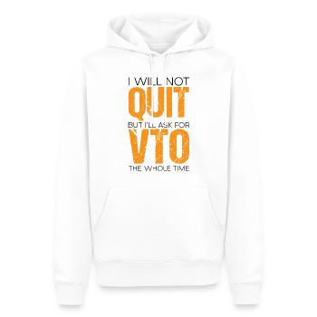 Hilarant ne démissionne pas, mais fait du bénévolat hors emploi de jour - Sweat à capuche Premium bio Homme - blanc - Devant - Nico (187cm)