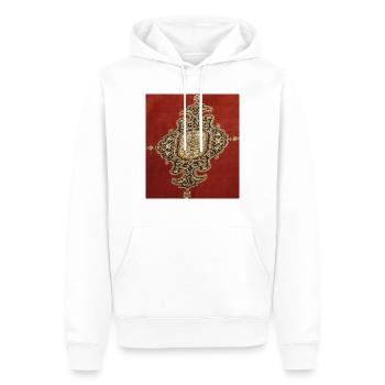 Teppichdesign - Männer Premium Bio Hoodie - Weiß - Vorne - Nico (187cm)