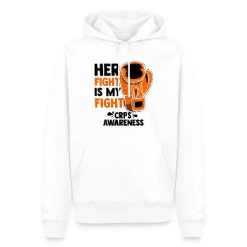 Humorous Her Fights Is My Fights CRPS Awareness - Men’s Premium Organic Hoodie - white - Front - Nico (187cm)