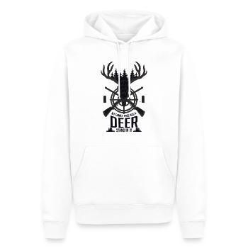 Urkomische Welt braucht mehr Eichhörnchen - Männer Premium Bio Hoodie - Weiß - Vorne - Nico (187cm)