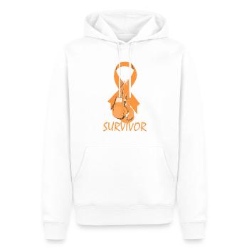 Nouveauté Survive Cancer Blood Disease Overcomer - Sweat à capuche Premium bio Homme - blanc - Devant - Nico (187cm)