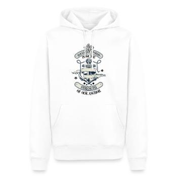 Les tempêtes les plus rudes et hilarantes prouvent les forces de notre - Sweat à capuche Premium bio Homme - blanc - Devant - Nico (187cm)