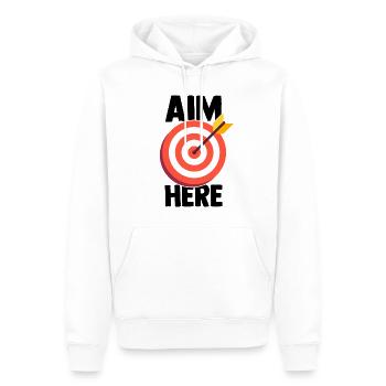 Humorous Aim Projectiles Leisure Fun Sports - Men’s Premium Organic Hoodie - white - Front - Nico (187cm)