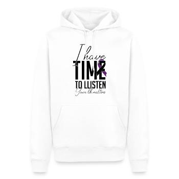Humorous Depression Anxiety Psychological Over - Men’s Premium Organic Hoodie - white - Front - Nico (187cm)