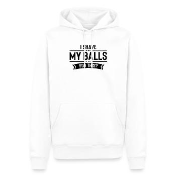 Humorvoll diese urkomischen amüsanten Witze unterhalten - Männer Premium Bio Hoodie - Weiß - Vorne - Nico (187cm)