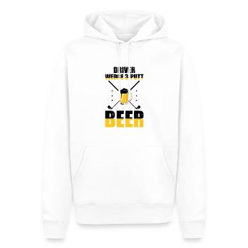 Novelty Golfing Golfer Comical Field Sports - Men’s Premium Organic Hoodie - white - Front - Nico (187cm)