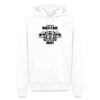 Humorous Raging Provoking Pickup Anger Expressing - Men’s Premium Organic Hoodie - white - Front - Nico (187cm)