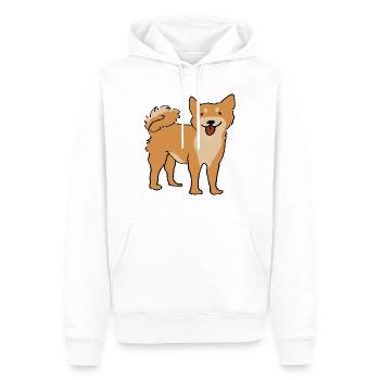 Shiba Inu - Männer Premium Bio Hoodie - Weiß - Vorne - Nico (187cm)