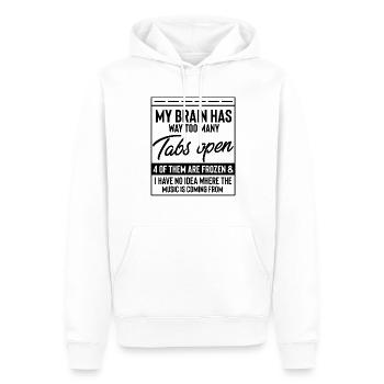 Hilarious Recovering Heartbeats Relieved Mockery - Men’s Premium Organic Hoodie - white - Front - Nico (187cm)