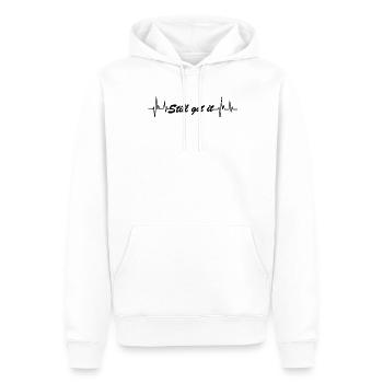Hilarious Recovering Heartbeats Relieved Mockery - Men’s Premium Organic Hoodie - white - Front - Nico (187cm)