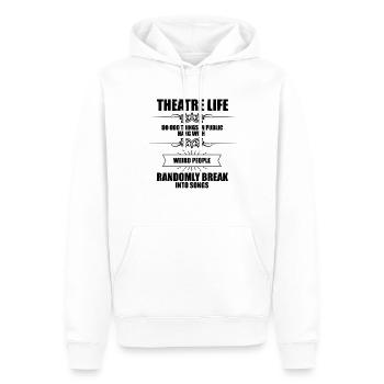 Neuheit hängt mit seltsamen Leuten zufällig brechen - Männer Premium Bio Hoodie - Weiß - Vorne - Nico (187cm)