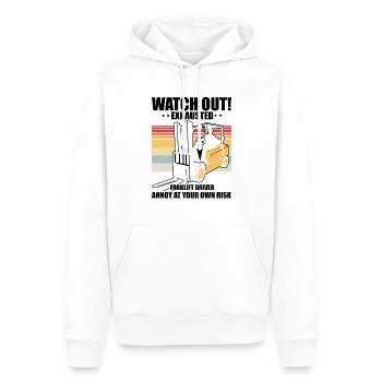 Hilarant épuisé introverti sarcastique - Sweat à capuche Premium bio Homme - blanc - Devant - Nico (187cm)