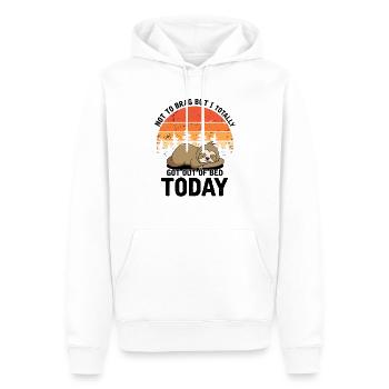 Novelty Not To Brag But Totally Out Of Bed Today - Men’s Premium Organic Hoodie - white - Front - Nico (187cm)