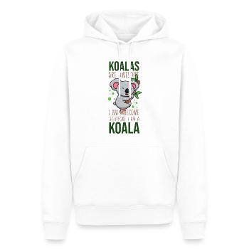 Les koalas humoristiques sont des mammifères marsupiaux impressionnants - Sweat à capuche Premium bio Homme - blanc - Devant - Nico (187cm)