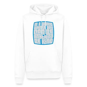 you can be kind - Männer Premium Bio Hoodie - Weiß - Vorne - Nico (187cm)