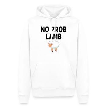 Drôle d’ignorer les problèmes Lamb Graphic Sarcastique - Sweat à capuche Premium bio Homme - blanc - Devant - Nico (187cm)
