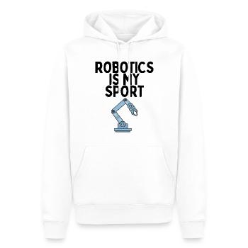 La robotique drôle n’est pas sportive Professeurs sarcastiques - Sweat à capuche Premium bio Homme - blanc - Devant - Nico (187cm)