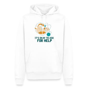Conférenciers motivateurs Illustration habilitante - Sweat à capuche Premium bio Homme - blanc - Devant - Nico (187cm)