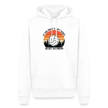 Humorous Volleyball Enthusiasts Mockery Sporty - Men’s Premium Organic Hoodie - white - Front - Nico (187cm)