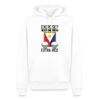 Humorvolle Filipinos Essen Enthusiasten - Männer Premium Bio Hoodie - Weiß - Vorne - Nico (187cm)