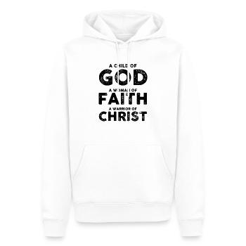 Inspirational Fighting Prayer Uplifting - Men’s Premium Organic Hoodie - white - Front - Nico (187cm)