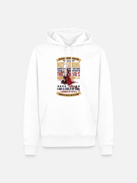 Inspiring Christianity Statements Devotee - Men’s Premium Organic Hoodie - white