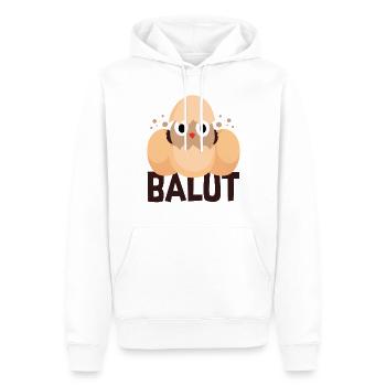 Funny Prideful Filipino Balut Illustration Women - Men’s Premium Organic Hoodie - white - Front - Nico (187cm)