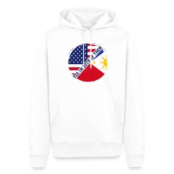 Funny American Filipinos Sarcastic Filipino Women - Men’s Premium Organic Hoodie - white - Front - Nico (187cm)