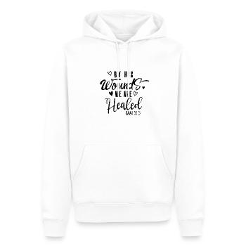 Inspirational Healed Christians Devotees - Men’s Premium Organic Hoodie - white - Front - Nico (187cm)