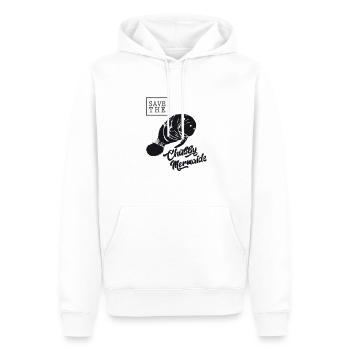Novelty Saving Chubbiest Mermaids - Men’s Premium Organic Hoodie - white - Front - Nico (187cm)