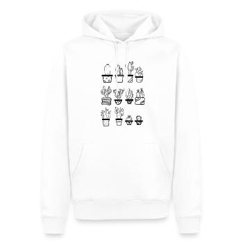 Humorvolle Kakteen-Enthusiasten Kaktus-Illustration - Männer Premium Bio Hoodie - Weiß - Vorne - Nico (187cm)