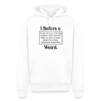 Drôles d’enseignants Livres d’appréciation Dictons des enseignants - Sweat à capuche Premium bio Homme - blanc - Devant - Nico (187cm)