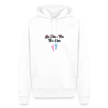 Humorous Dad Party Revealing Mom Baby Funny - Men’s Premium Organic Hoodie - white - Front - Nico (187cm)