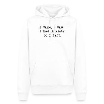 Humorous Anxiously Sarcastic Introverted - Men’s Premium Organic Hoodie - white - Front - Nico (187cm)