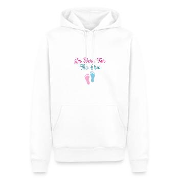 Humorous Dad Party Revealing Mom Baby Funny - Men’s Premium Organic Hoodie - white - Front - Nico (187cm)