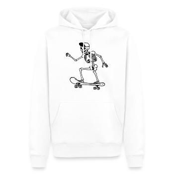 skateboard skeleton - Sweat à capuche Premium bio Homme - blanc - Devant - Nico (187cm)
